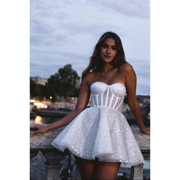 RosieEtienne Emmelie Sequin Embellished Strapless Mini Dress - Picture 5 of 11